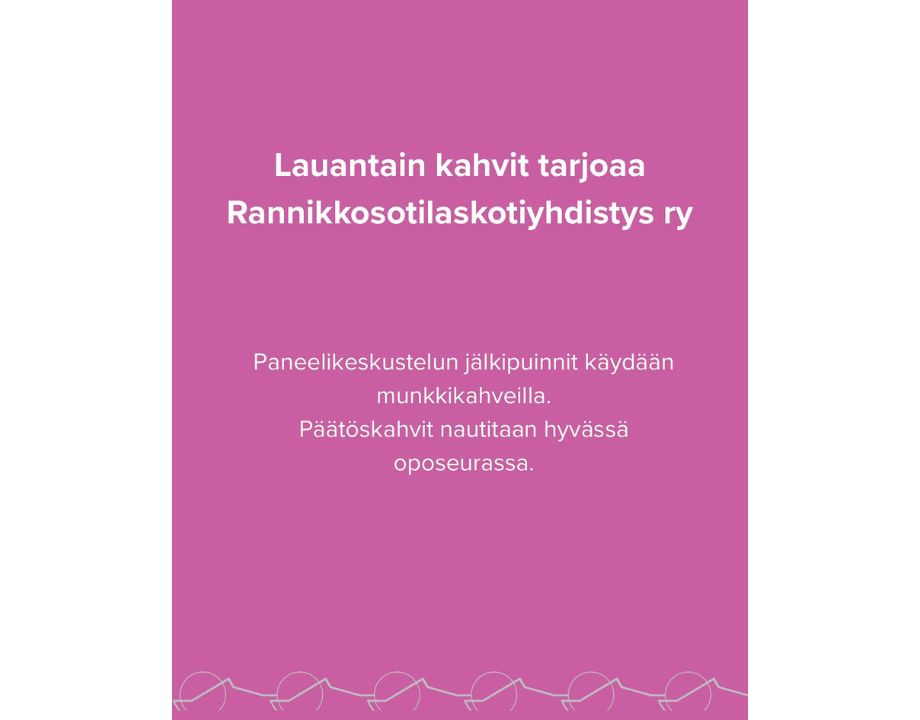 Tiedotetaan, että Rannikkosotilaskotiyhdistys tarjoaa opopäivien päätöskahvit la 7.2.2026